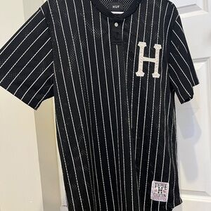 Black and White Stripe Jersey Shirt